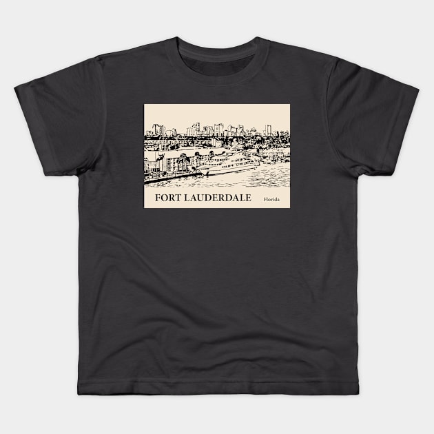 Fort Lauderdale - Florida Kids T-Shirt by Lakeric